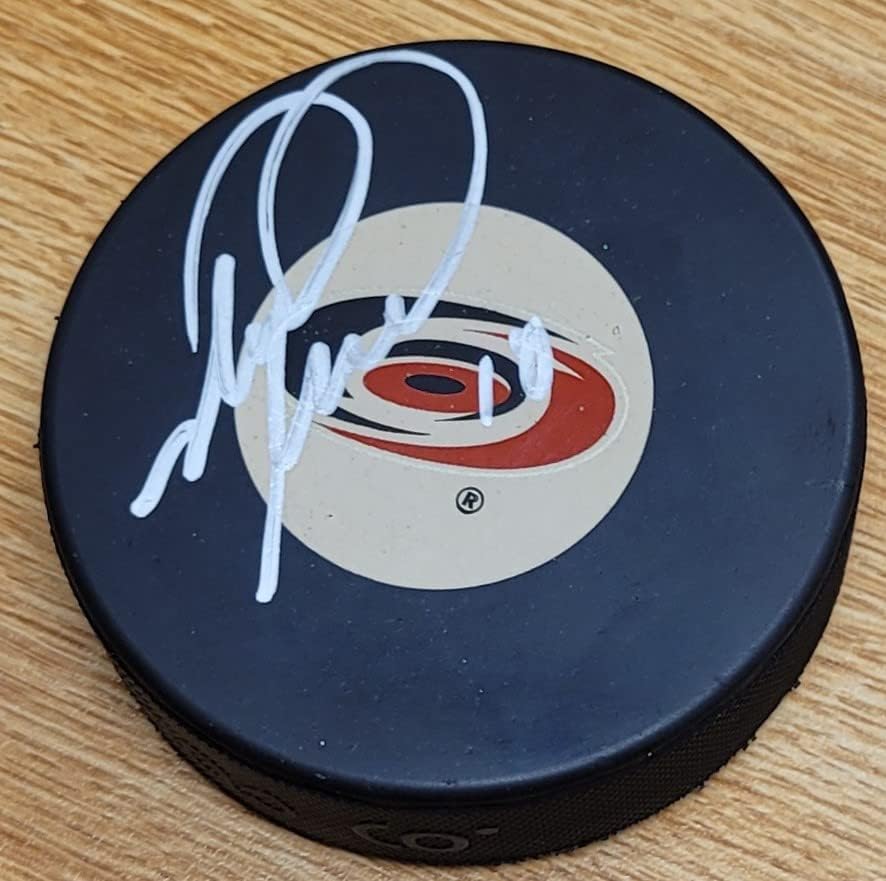 Mark Recchi Autographed Carolina Hurricanes Puck