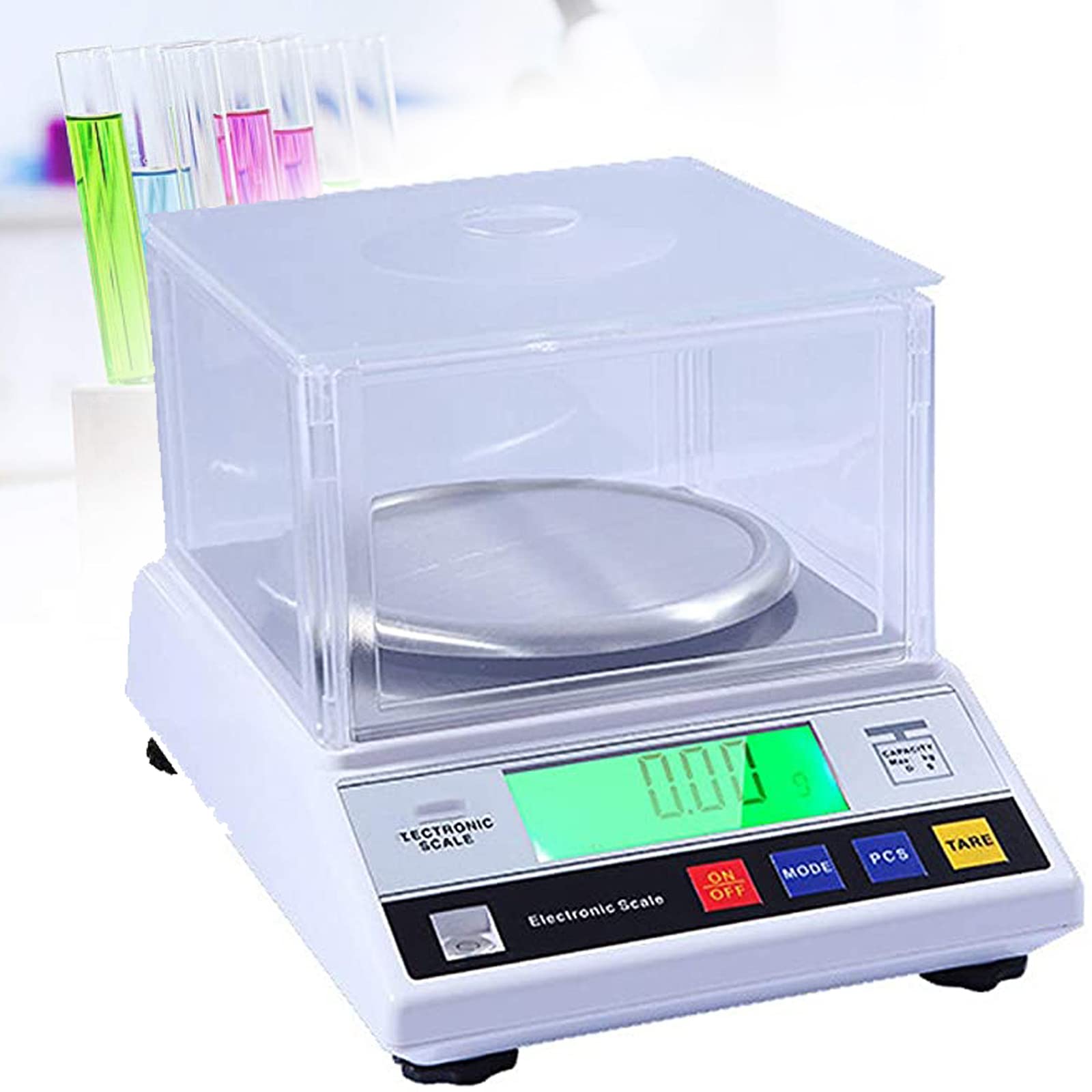 High Precision Digital Accurate Analytical Electronic Balance 300g/600g/1000g/2000g X 0,01 g Balance Lab Scale Laboratory Industrial Weighing with Calibration Weight,1000g/0.1g