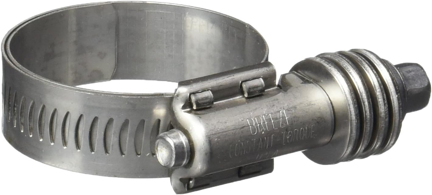 Breeze CT-9420 Aero-Seal Abrazadera de revestimiento de par constante con tornillo inoxidable Rango de diámetro efectivo 1316" - 1-34" (0.827 in -
