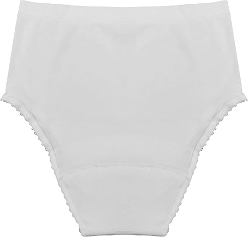 Miniatura 5 de Comfort Finds - Calzones para incontinencia sin costuras, ropa interior reutilizable para incontinencia para mujer (L, paquete de 3, blanco (6