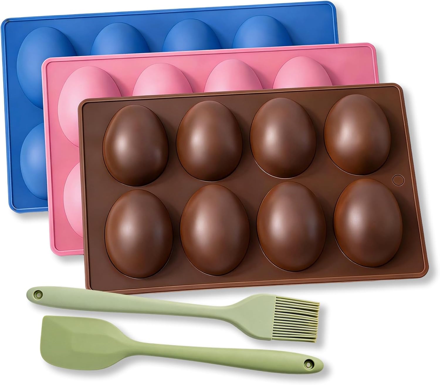 Amazon.com: 2026 New Easter Egg Silicone Mold for Baking, 3 Pack 24 ...