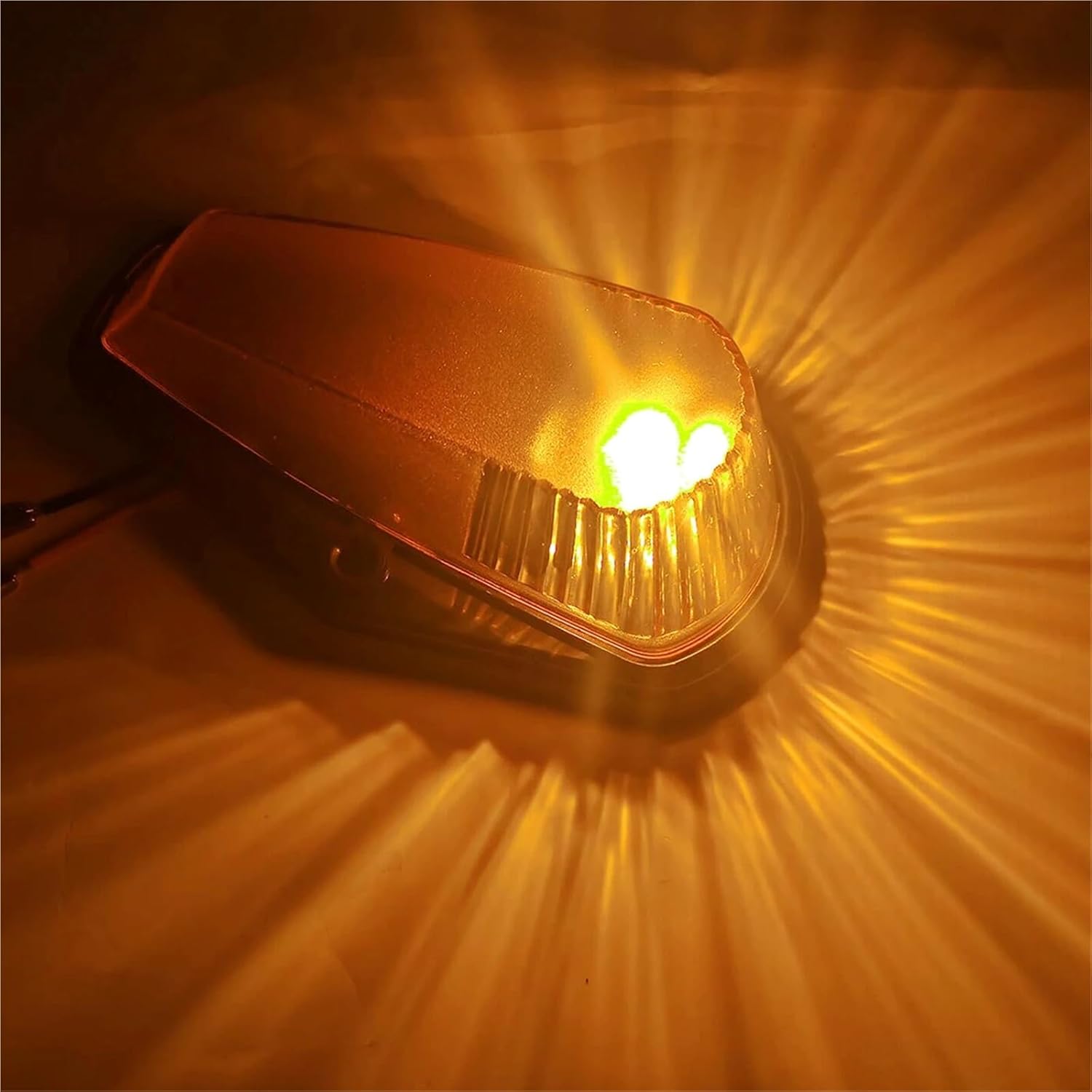 5-Pack Cab Marker Lights 12V Roof Mounted Light Clearance Lights Compatible With Ford F150 F250 F350 1980-1997 Super Duty(Amber)