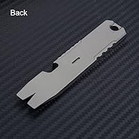 Vista 7 de Barra de palanca de titanio, barra de palanca multifuncional para exteriores, herramientas EDC, mini barra de palanca con palanca, abrebotellas