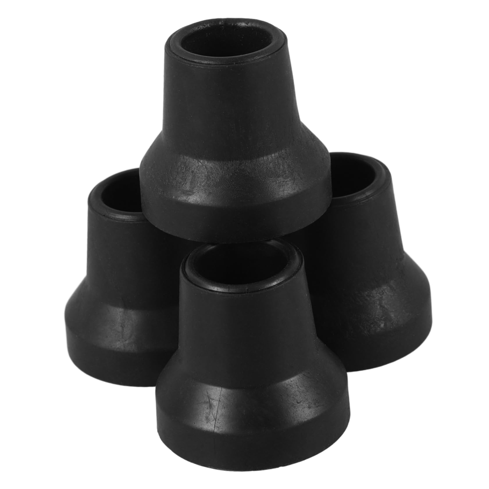 HAPINARY Elderly Walking Stick Foot Pad 4pcs Replacement Cane Tips Non-Slip Shock-Absorbing for Quad Canes