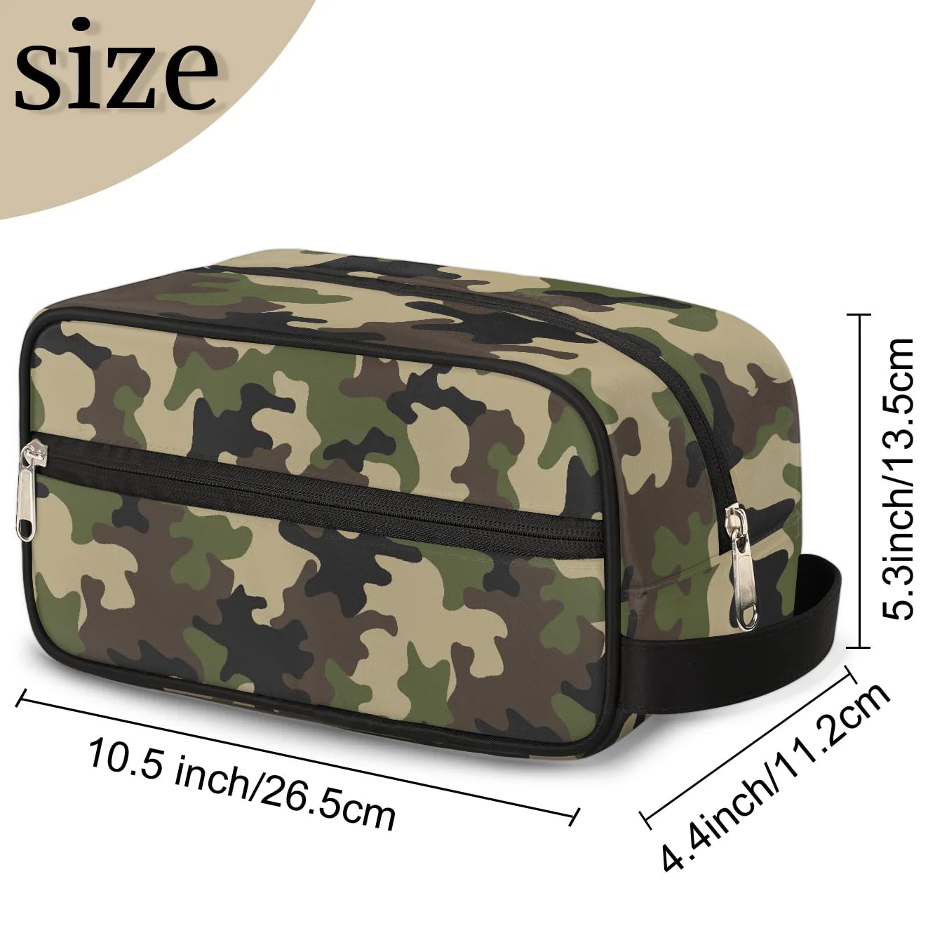 LOMBARDIDEN Kids Travel Toiletry Bag for Boys Men - Camo Camouflage Hanging Dopp Kit - Waterproof Shaving Bag Bathroom Bags Wash Bag for Toiletries Accessories