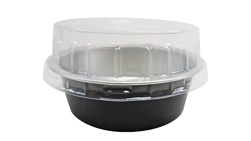 KitchenDance - Vasos desechables de aluminio de 5 onzas, de colores, para hornear #A41- Paquete de 100 Oro,Negro -,Azul,Rojo