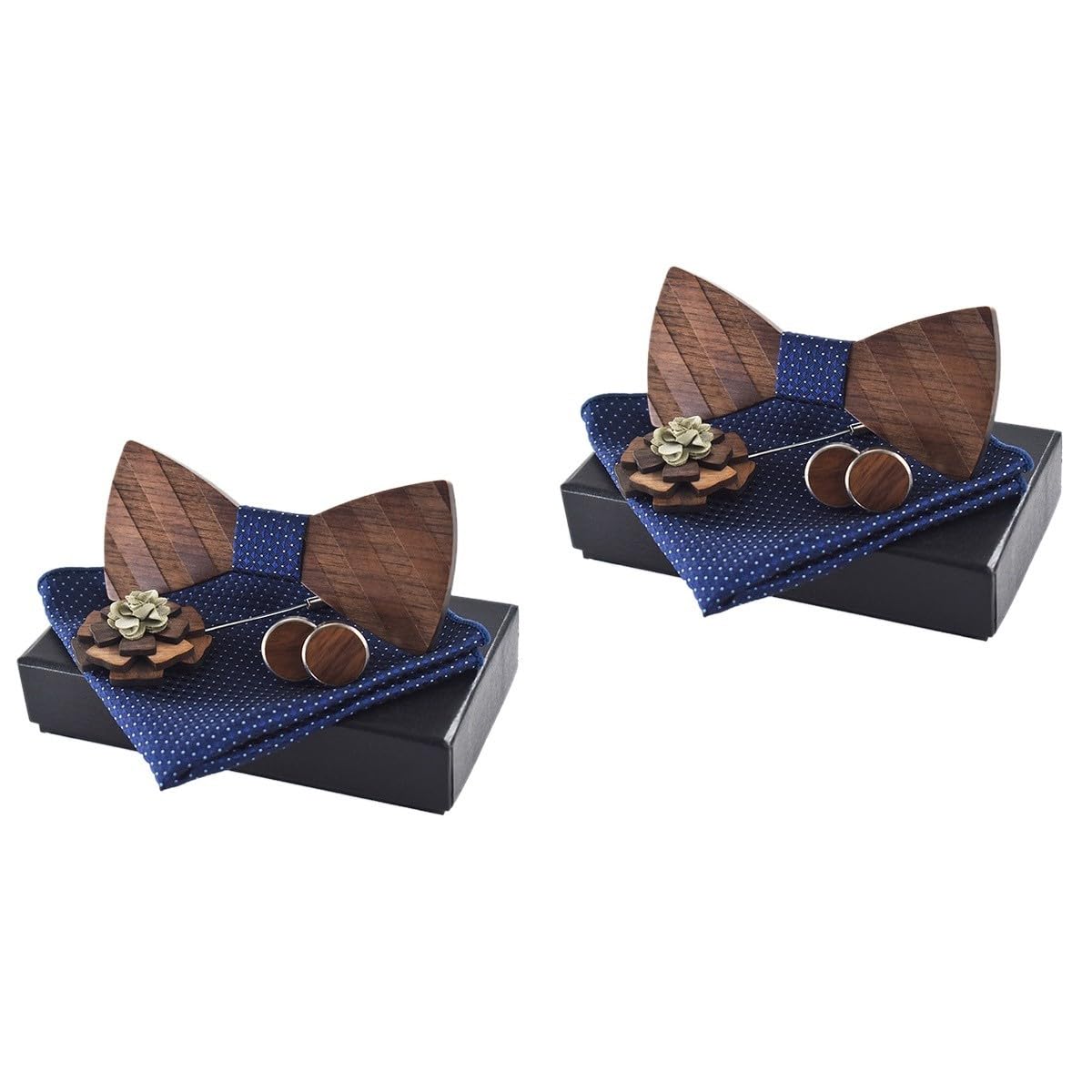 Didiseaon 2juegos Corbata De Clásica Pañuelo Gemelos y Corsage Para Eventos De Boda Accesorios De Moda Para Hombres