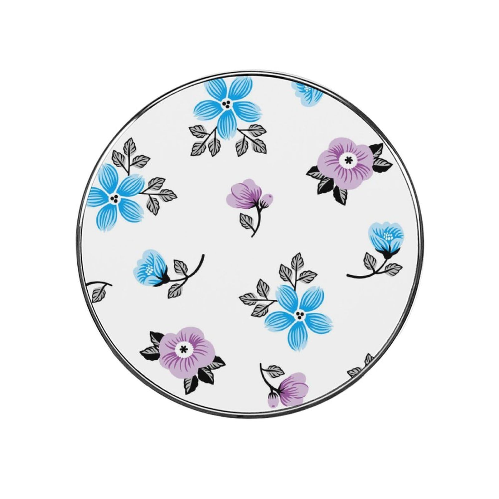 Blue Flowers Refrigerator Magnet Decorative Fridge Sticker For Kitchen Office Home Décor