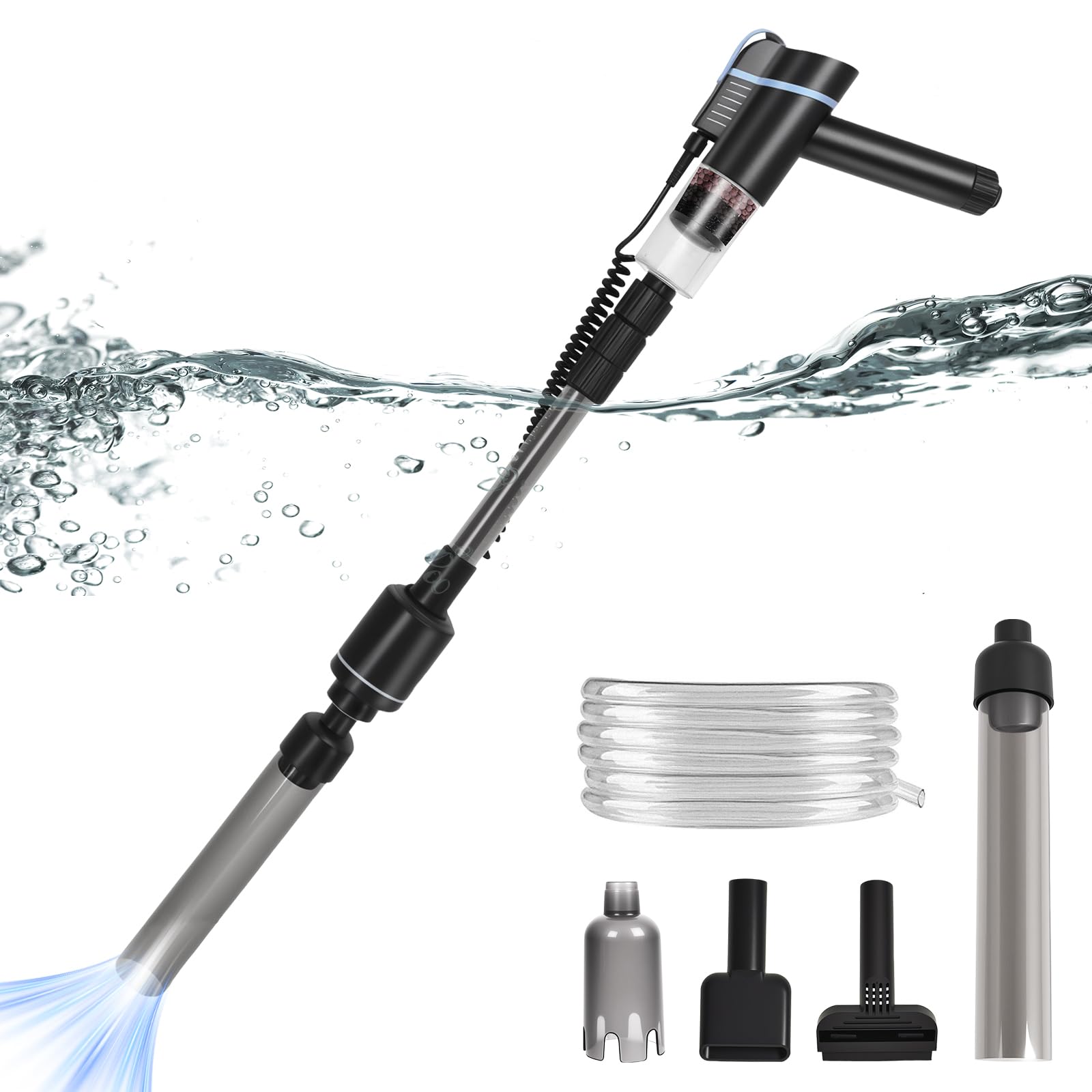 Aspirateur à gravier pour aquarium - Pompe à siphon - Changeur d'eau - Nettoyeur de sable - Outils de nettoyage pour aquarium - Filtre à eau