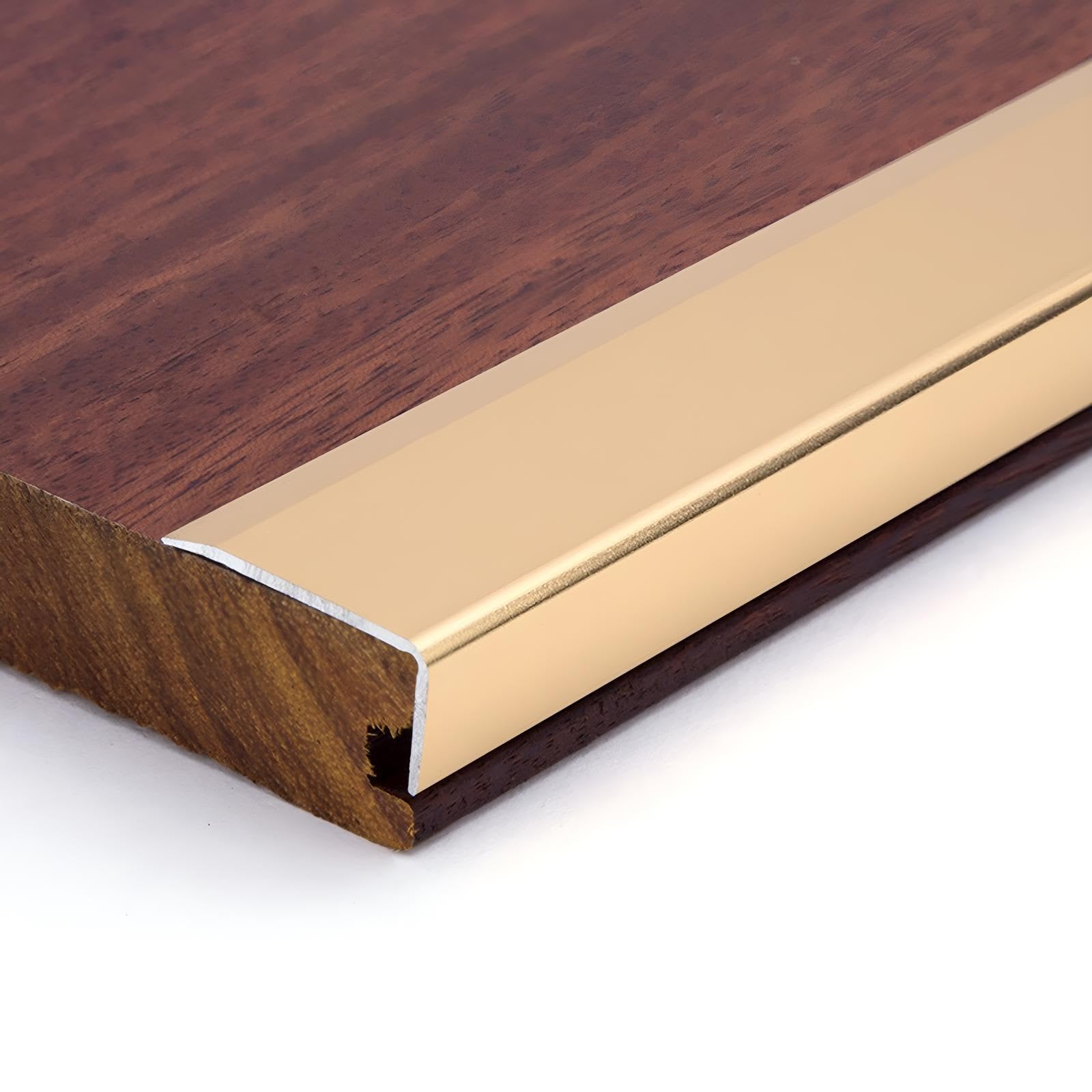 Raouoae Angle Trim Corner Protection Aluminum Profile 90 Cm*3 Pieces Angle Strip Sleek & Strong Edge Protection For Wall Corners, Suitable For Office, Kitchen, Bathroom(Gold,Width 14 mm)