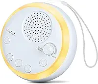 Aparelho de Ruído Branco para Bebê, 16 Sons Calmantes com Luz Noturna, Temporizador 15/30/45Min, Bateria RecarregáVel 900Mah, PortáTil para Dormir