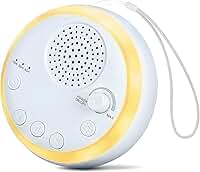 Aparelho de Ruído Branco para Bebê, 16 Sons Calmantes com Luz Noturna, Temporizador 15/30/45Min, Bateria RecarregáVel 900Mah, PortáTil para Dormir