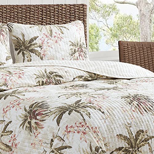 Image of Tommy Bahama - Twin Quilt Set with Shams, Cotton, Reversible