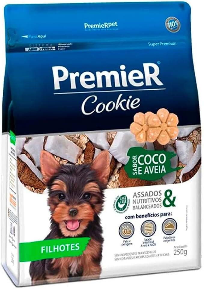 Cookie Cães Filhotes Frutas Coco E Aveia 250g Premier