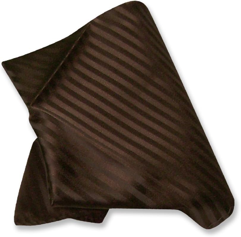 Vesuvio Napoli Men's Dress Vest & BOWTie CHOCOLATE BROWN Color Striped Design Bow Tie Set