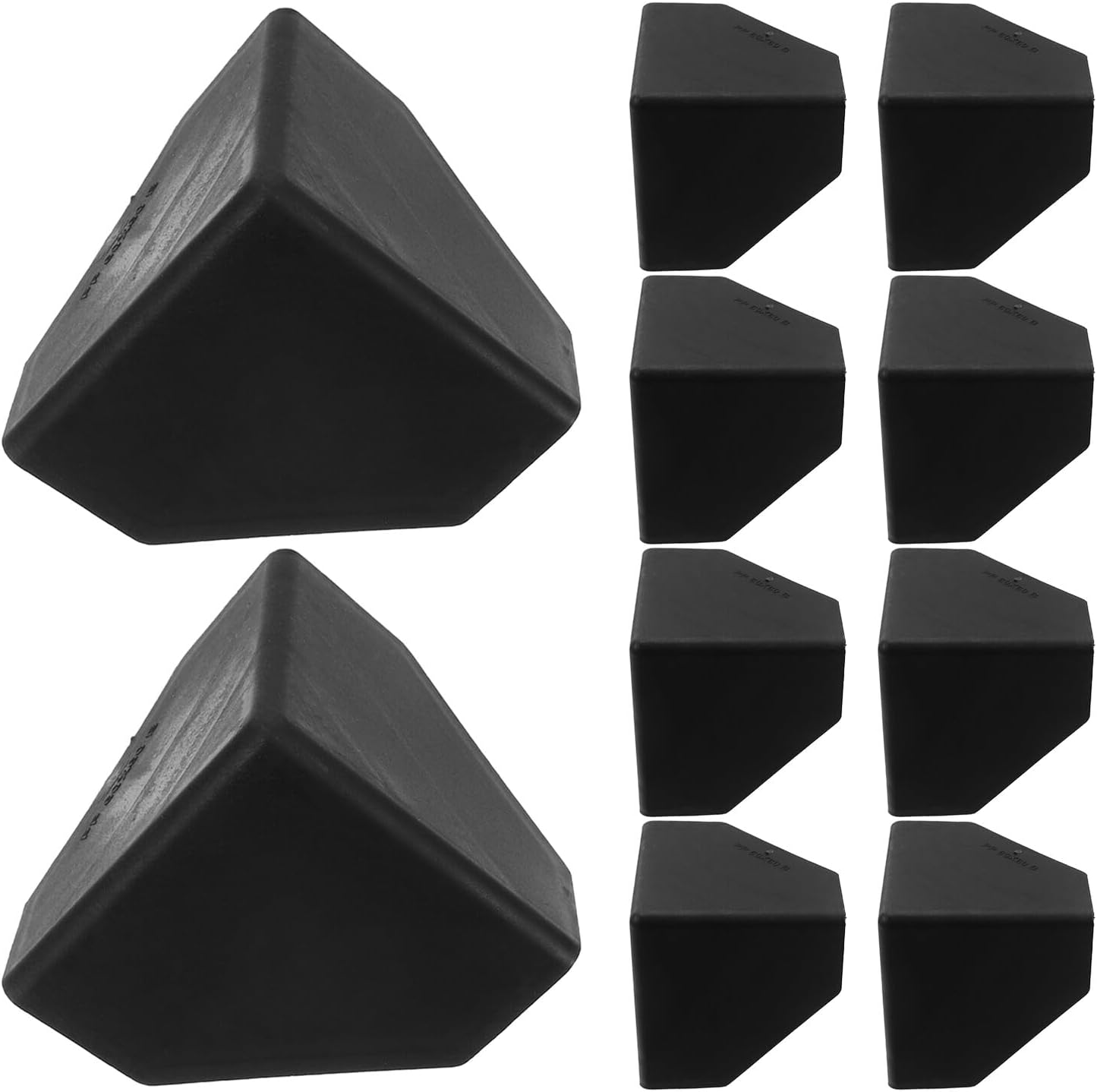 200pcs Black 6cm Packaging Edge Protectors Plastic Corner Guards 1.5mm Thick Heavy Duty Shipping Box Anti-collision Protective Corner Guards for Carton Furniture Moving
