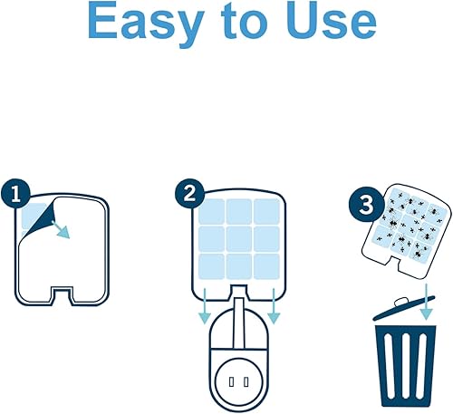 Miniatura 6 de 20 tarjetas de pegamento de repuesto compatibles con trampa para moscas Safer Home SH502 para interiores y Dynatrap DT3005W enchufable para moscas,