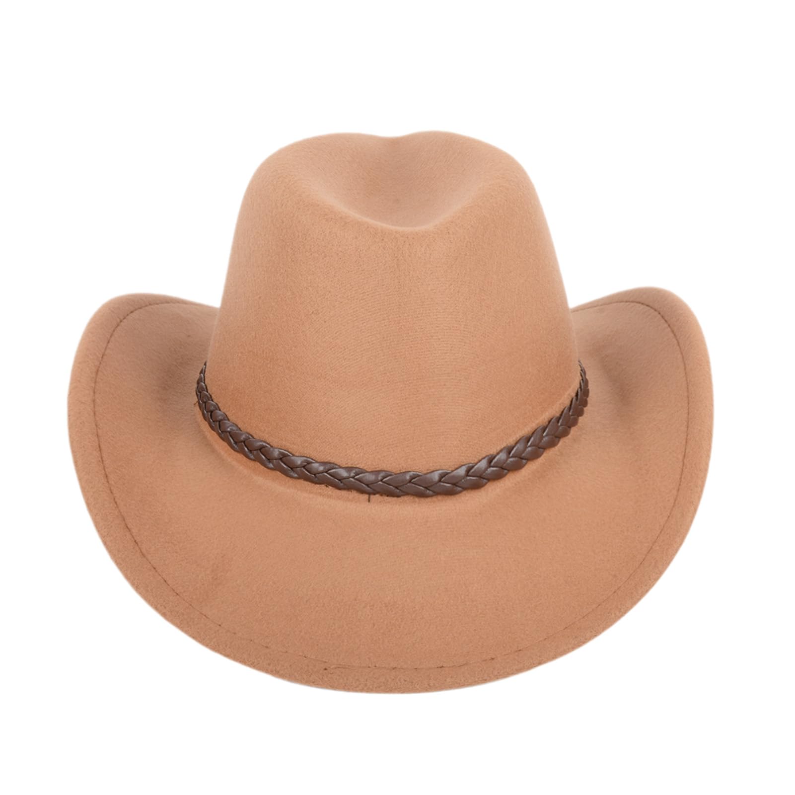 Sombrero vaquero para hombres y mujeres, ligero, hecho a mano, duradero, ala ancha, occidental, para vaqueros, vaqueras, mujeres, color caqui