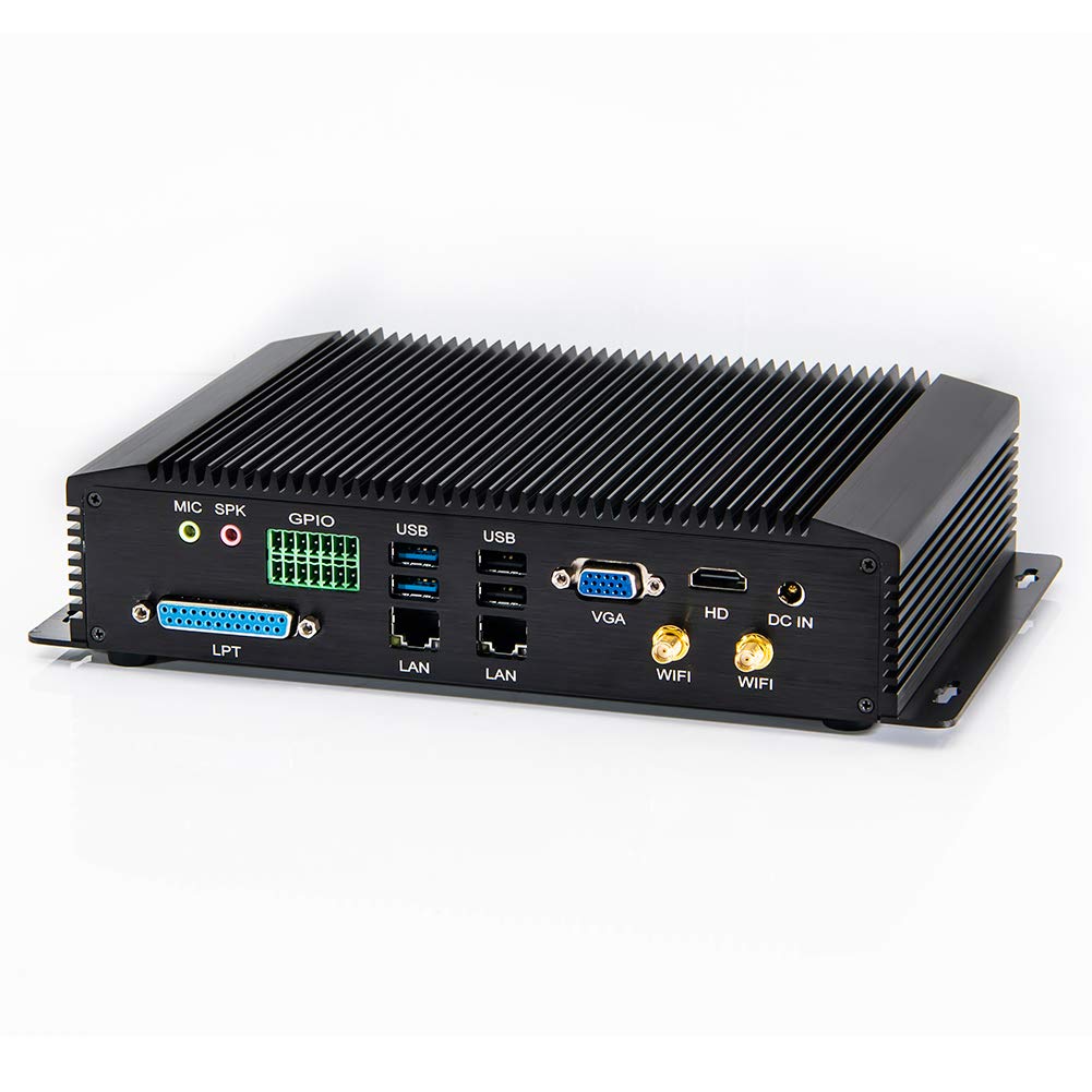 HUNSN Industrial PC, Fanless Mini Computer, Windows 11 or Linux Ubuntu, 4G, WOL, Watchdog Supported, I3 6006U 6157U, IM06, 2 x LAN, GPIO, 6 x COM RS232 422 485, 0 RAM, 0 Storage, Barebone No System