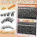 Starryzoom Lash Clusters Book, Doe-Eye Look Wispy C-Curl 100D+150D Thick Volume 370Pcs DIY Individual Eyelash Extensions Natural Spiky Long 10-18MM Dramatic Fake Eye Lashes Clusters Bulk Box