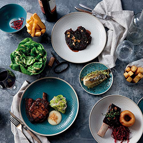 Gordon Ramsay Maze Grill 9" Salad Plates Set/4 Mixed By Royal Doulton, Blue #TOP3