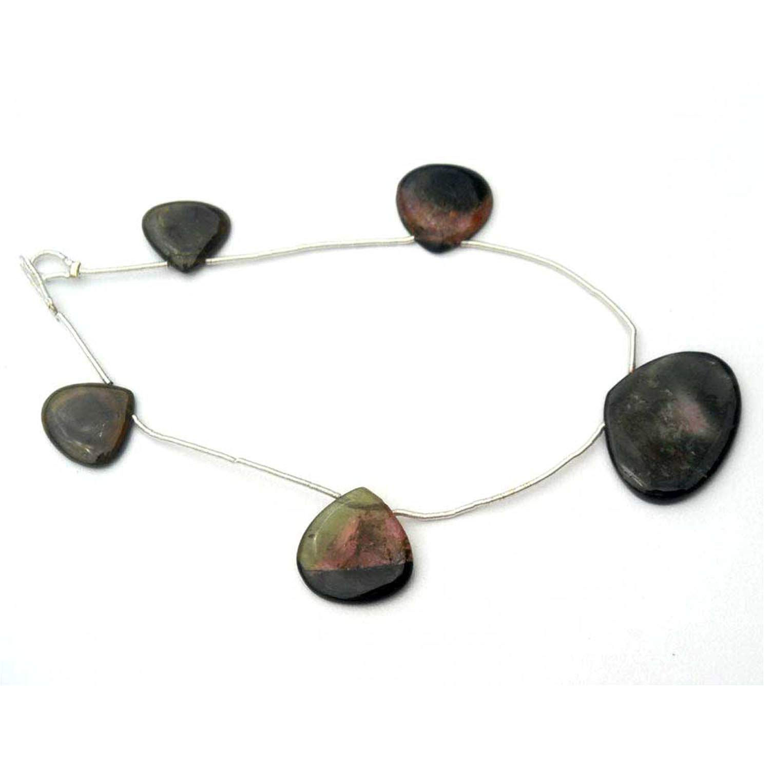 Multi tourmaline perles en cœur naturel pour créer vos colliers d'été faits main