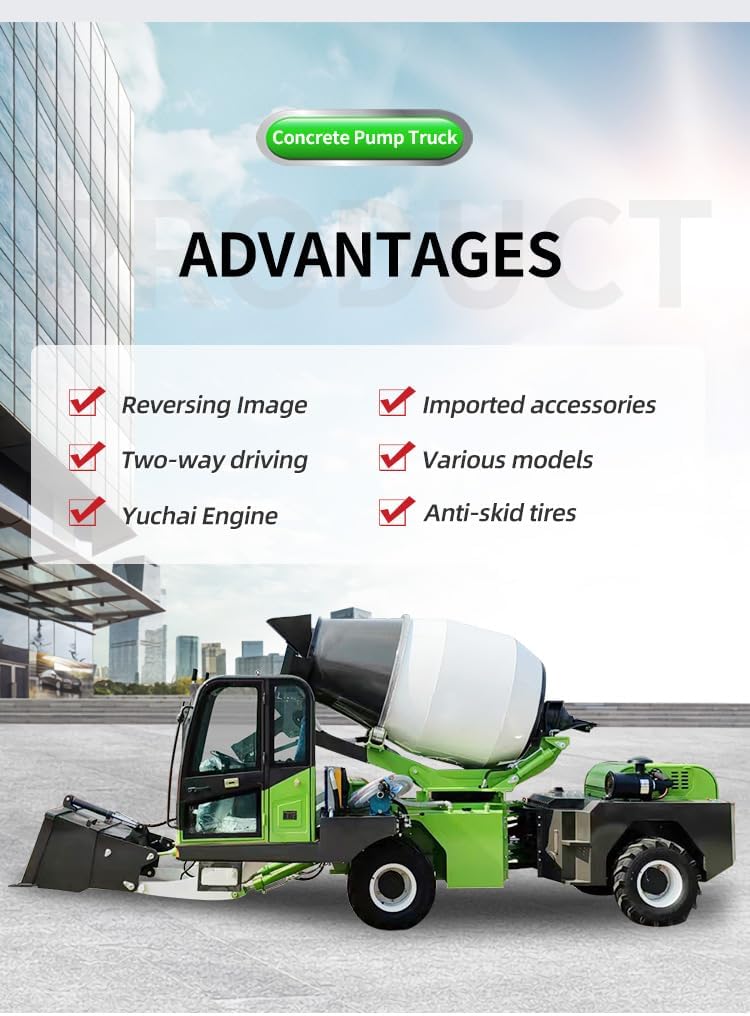 Concrete Self Loading Mixer Pump Truck Multi-Functional Concrete Mixing, Loading, and Pumping Equipment for Versatile Construction Applications