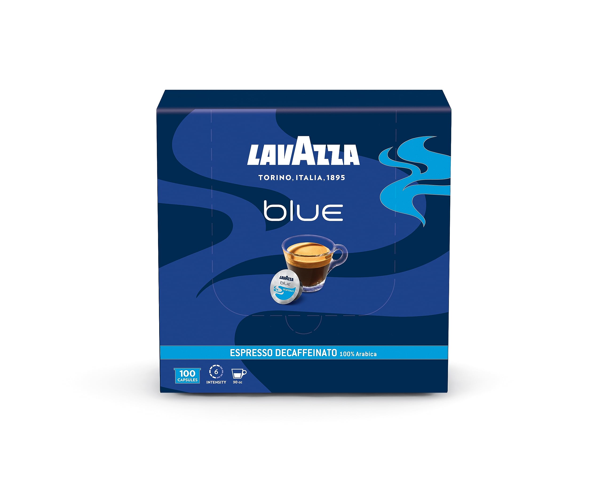Lavazza Blue Espresso Decaffeinato entkoffeiniert Kapsel Nr. 518 - 100 Stk Kaffee-Kapseln für Kapselmaschine