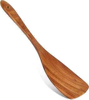 Wooden Spatulas,Nonstick Long Handle Wood Scrapers Versatile Spatulas for Non Stick Cookware,Pans,Frying,cooking