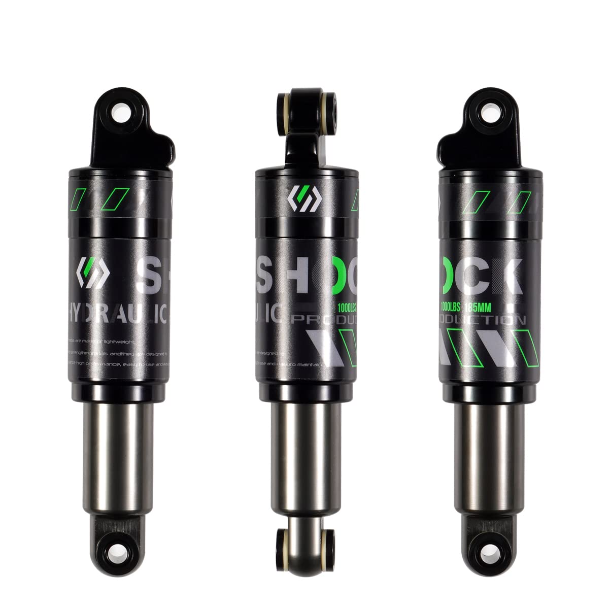 Chooee Ammortizzatore Posteriore Mountain Bike 120mm/125mm/150mm/165mm/185mm/190mm/200mm Ammortizzatore Posteriore della Bicicletta Ammortizzatore