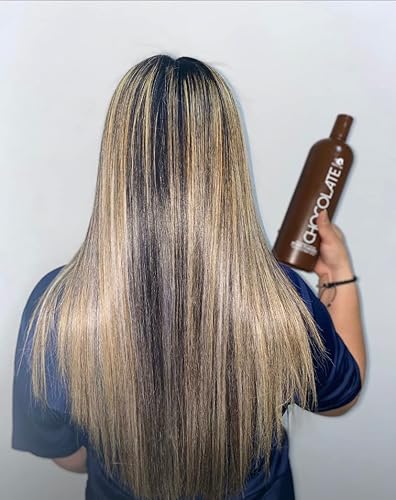 Kit de queratina de chocolate sin formaldehído 33 oz: Set de tratamiento profesional para el cabello, alisado sin químicos, brillo intenso, suavidad