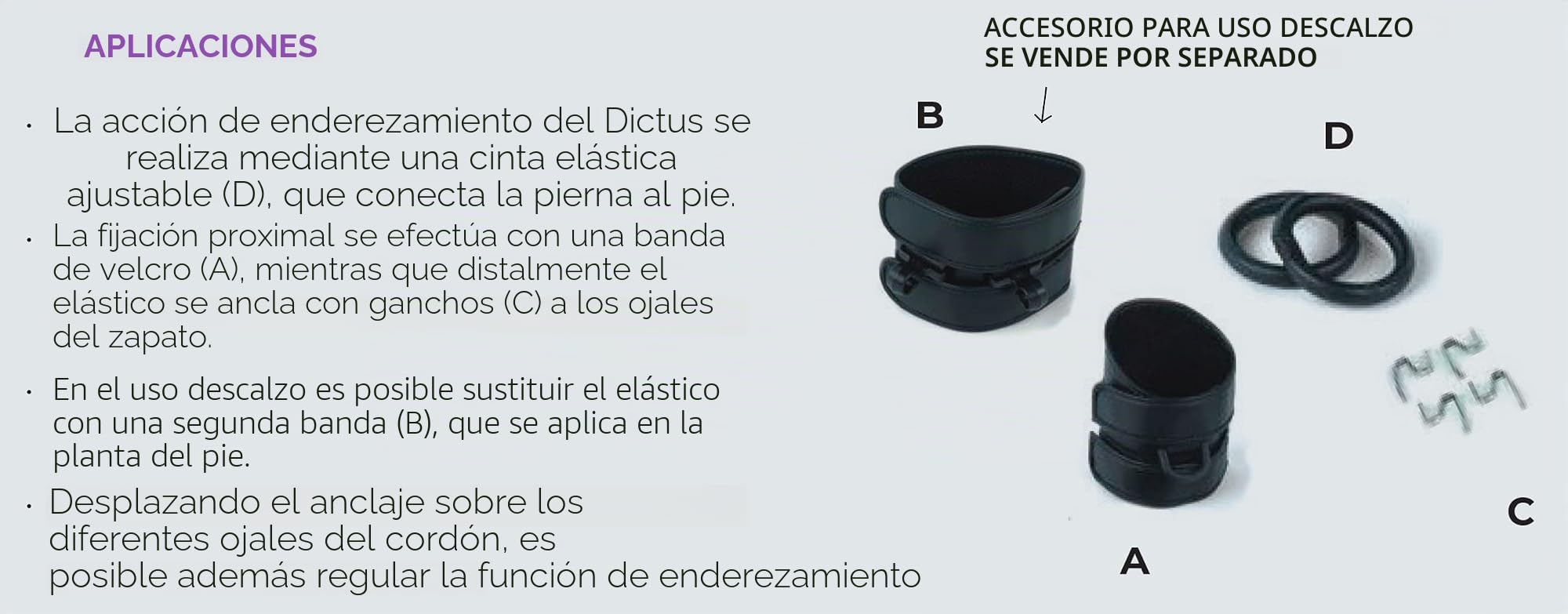 DICTUS Podartis mod. TU200 Tutore per Equinismo ambidestro - Size M