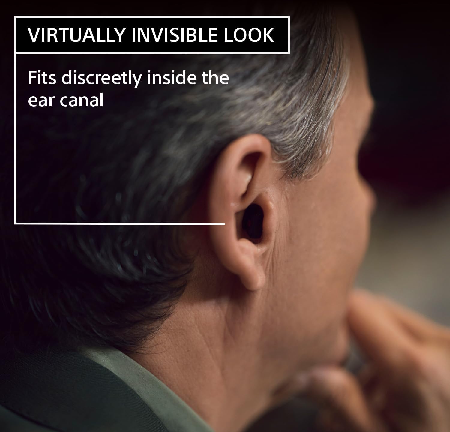 Sony CRE-C20 Self-Fitting OTC Hearing Aids for Mild to Moderate Hearing Loss, Prescription-Grade Sound Quality, Compact Virtually Invisible Design, Customizable App, and Rechargeable Battery