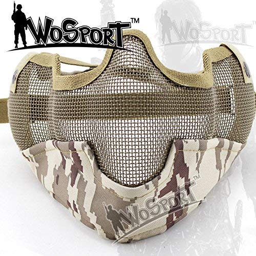 GenericGlobalNiche® BK : CS field outdoor hiking Durable Iron Face Camouflage Airsoft Mask Metal Wire Mesh Lower party Half Mask mj3