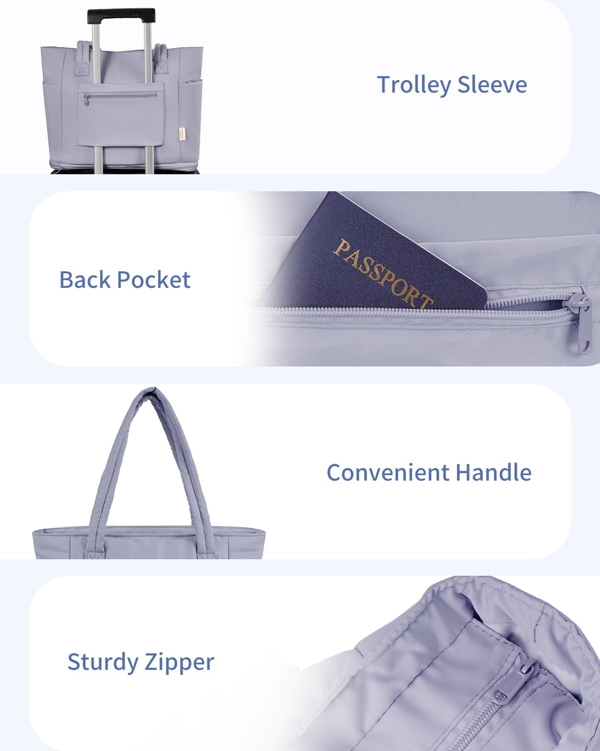 Wandering Nature Travel Tote Bag for Women with Expandable Bottom & Laundry Bag, Fits 40oz Tumbler for Carry-On Work Gym