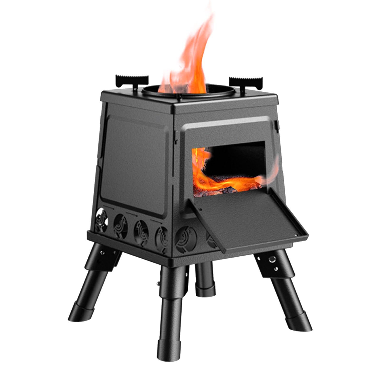 Eiwitany Portable Folding Camping Stove - Wood Burner For Hiking, Picnics, And Outdoor Cooking - Lightweight Firewood Cooker For Adventurers