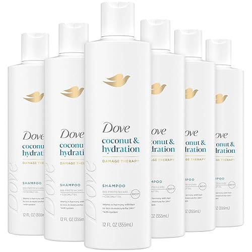 Dove Champú hidratante Nourishing Secrets para uso diario champú seco de coco e hidratación con aroma refrescante a lima 12 onzas 6 unidades
