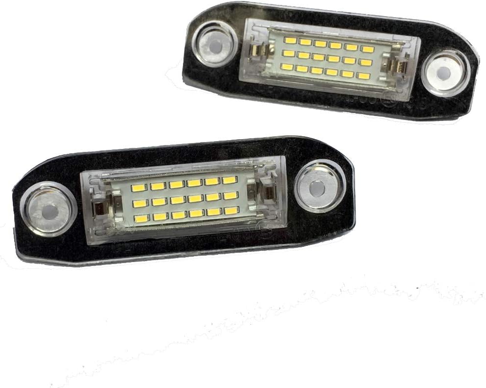 2Pcs 18LED Canbus LED License Plate Light for Volvo C30 XC60 XC70 XC90 S40 S60 S80 V50 V60 V70 White License Plate Lamp White