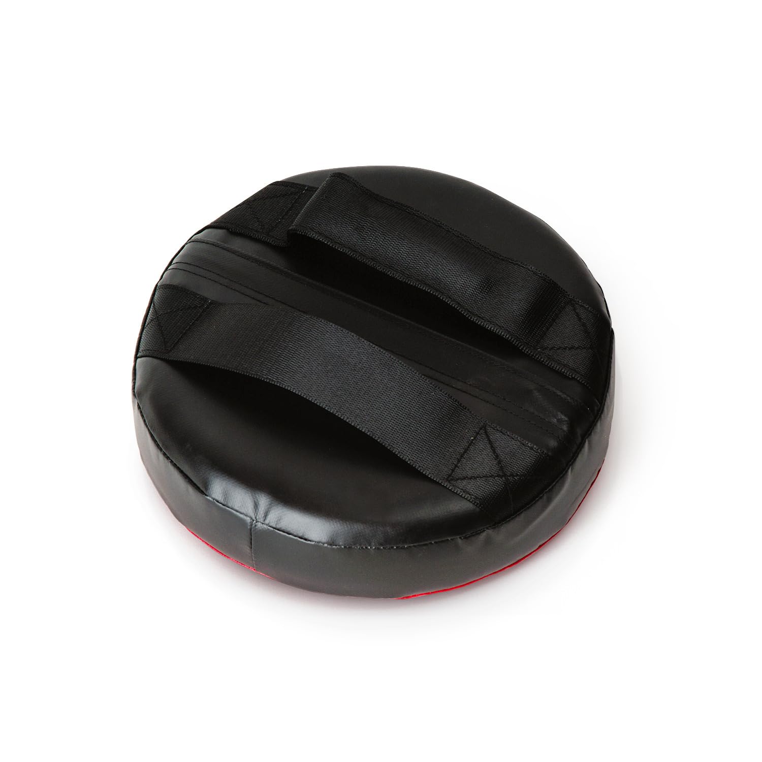 Sport-Thieme Schlagpolster Round | Partner-Training | 2 Halteschlaufen | Reißfestes Material | Boxen, MMA, Kampfsport | Schwarz | Ø 35 cm
