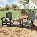 GarveeLife Adirondack Chair Set of 2 for Patio, HDPE Outdoor Lawn Chair with Wood Texture...