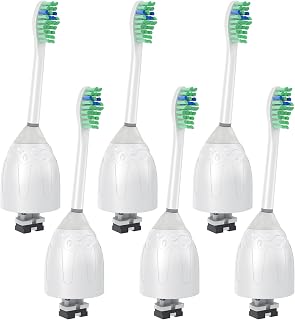 Replacement Heads Compatible with Philips Sonicare E-Series Essence, Xtreme, Elite, Advance, and CleanCare Electric Toothbrush Handles, MERUYOO Brush Head for Phillips, 6 Pack