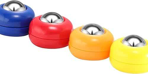Miniatura 4 de Gejoy Mini Shuffleboard Discos de Repuesto Equipo de Mesa Rodillos Set Shuffleboard Curling Accesorios Rojo, azul, naranja, amarillo,Blanco, negro
