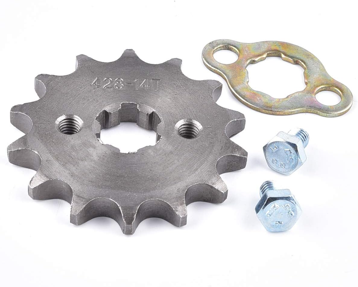 428 Size 14 Tooth 17mm Front Engine Sprocket For 50cc 70cc