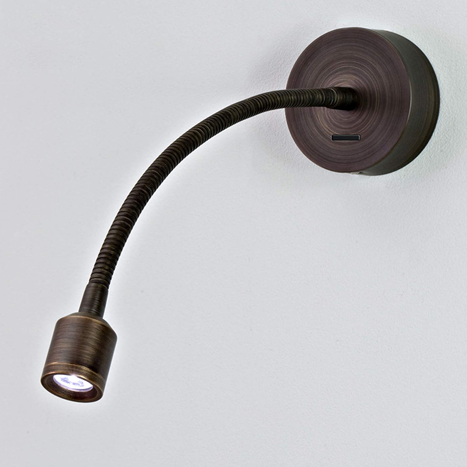 Reflektor wewnętrzny/zewnętrzny, lampa Led z łabędzią szyjką, obracana o 360°, elastyczna lampa ścienna z łabędzią szyjką, regulowana, idealna do sypialni, salonu lub jako stolik nocny lub do czytania