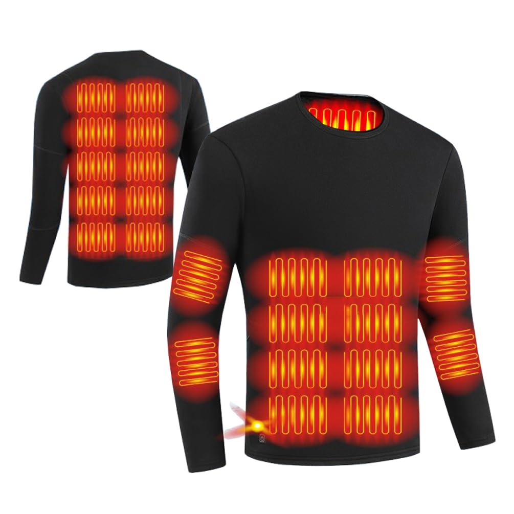 Ropa Interior Térmica De Manga Larga con Forro Polar Suave Y Calefacción Eléctrica por USB