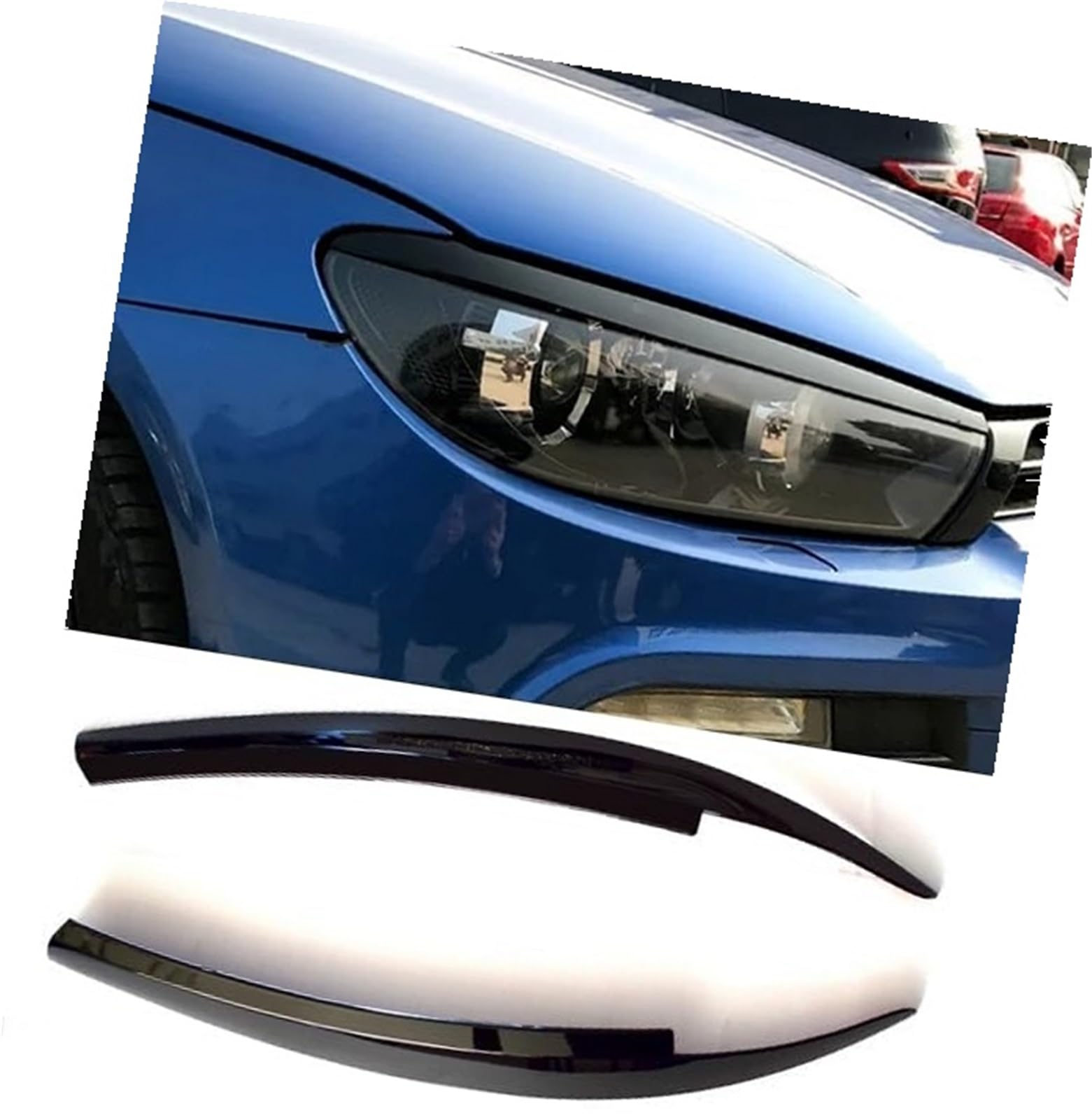 Sourcil phare Scirocco Mk3 garniture de protection optique ABS durable - 5