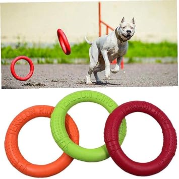 Dog Flying Training Discs 3pcs Portable Dog Sport Interactive Training Ring Outdoor Large Dog Activity Toy Pet Supplies