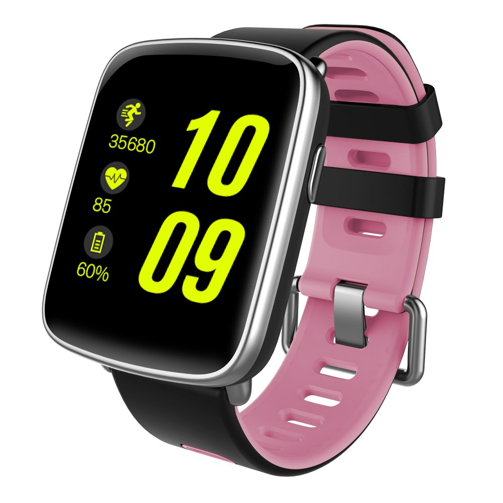 Smart Watch Waterproof IP68 Bluetooth Smart Watch Sport Fitness Tracker Touch Screen Watch for Android and IOS with Replaceable Band Heart Rate Monitor Pedometer for Men and Women
