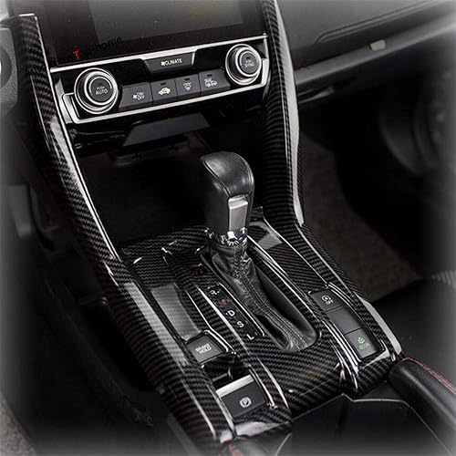 Miniatura 6 de Dreamseek Cubierta de panel de cambio automático de palanca de cambios para Honda Civic de 10ª generación 2016 2017 2018 2019 2020 2021 Sedan estilo