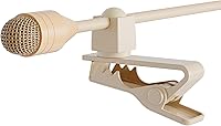Vista 4 de J K Micrófono de condensador de solapa Lavalier Pro Beige MIC-J 050 compatible con transmisor inalámbrico Sennheiser